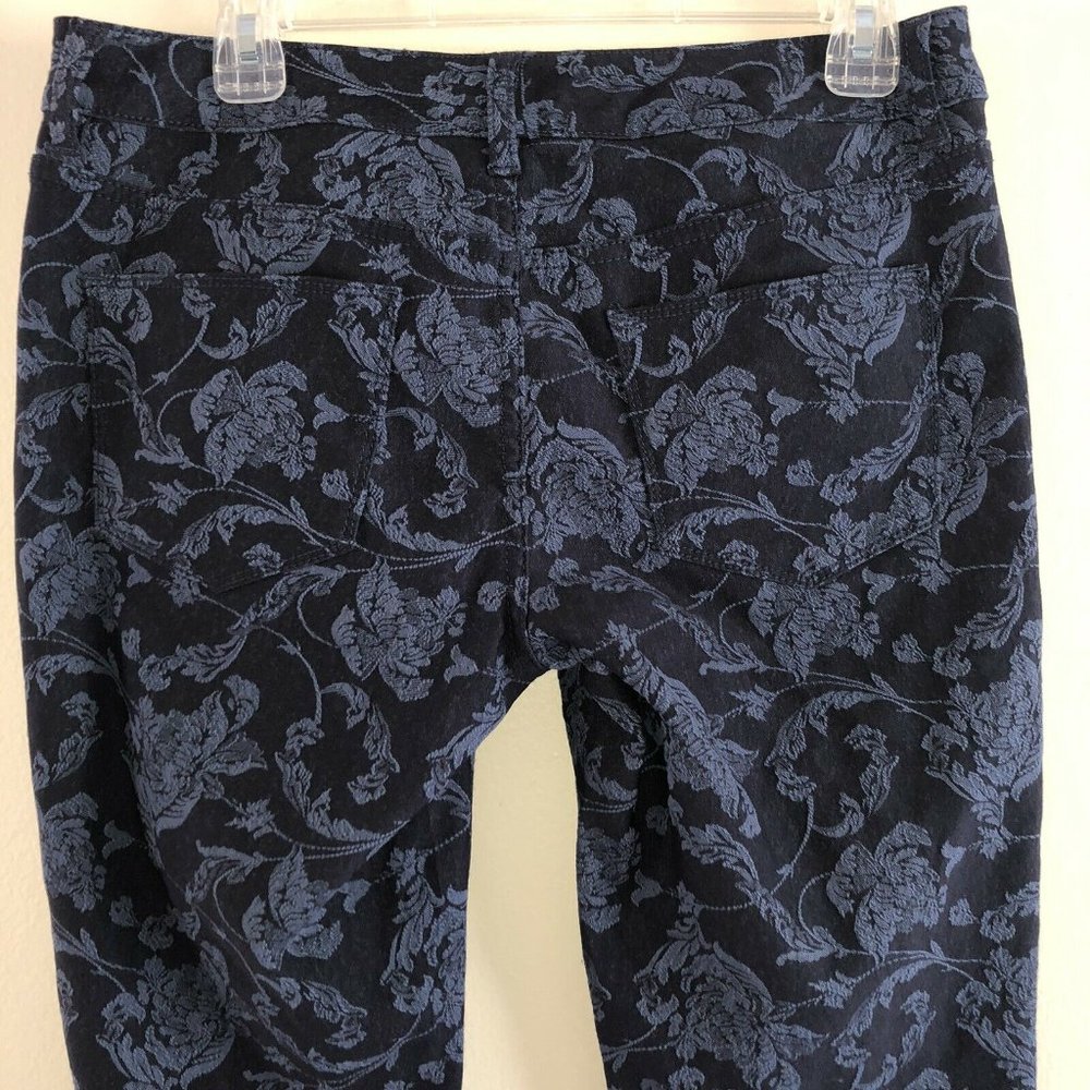 THE LIMITED 678 Navy Floral Jacquard Skinny Jeans - Picture 7 of 10